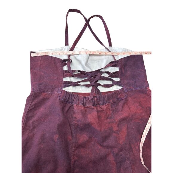 Handmade Hemp Organic Cotton Dress Knee LengthEmbroidered Boho Lagenlook Woodsy - Picture 13 of 16